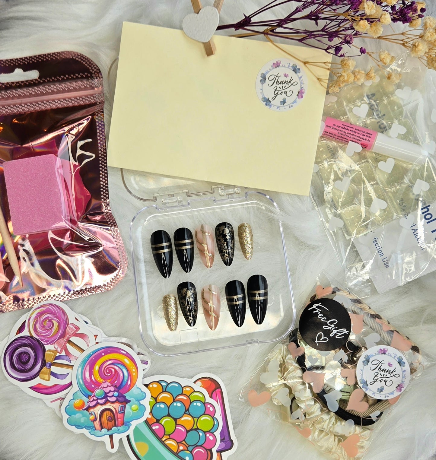 Midnight Gold🌙 Press on nails