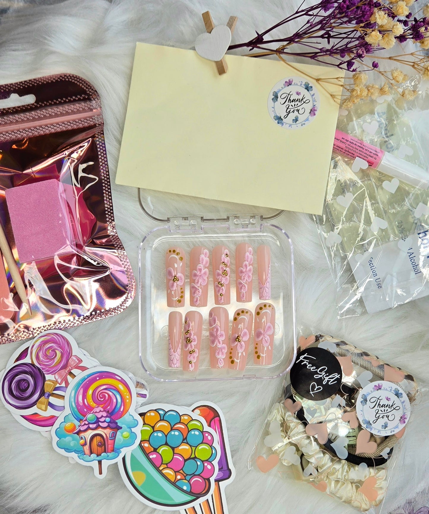 Fairy of the Pink Dawn 🌸✨Press on nails