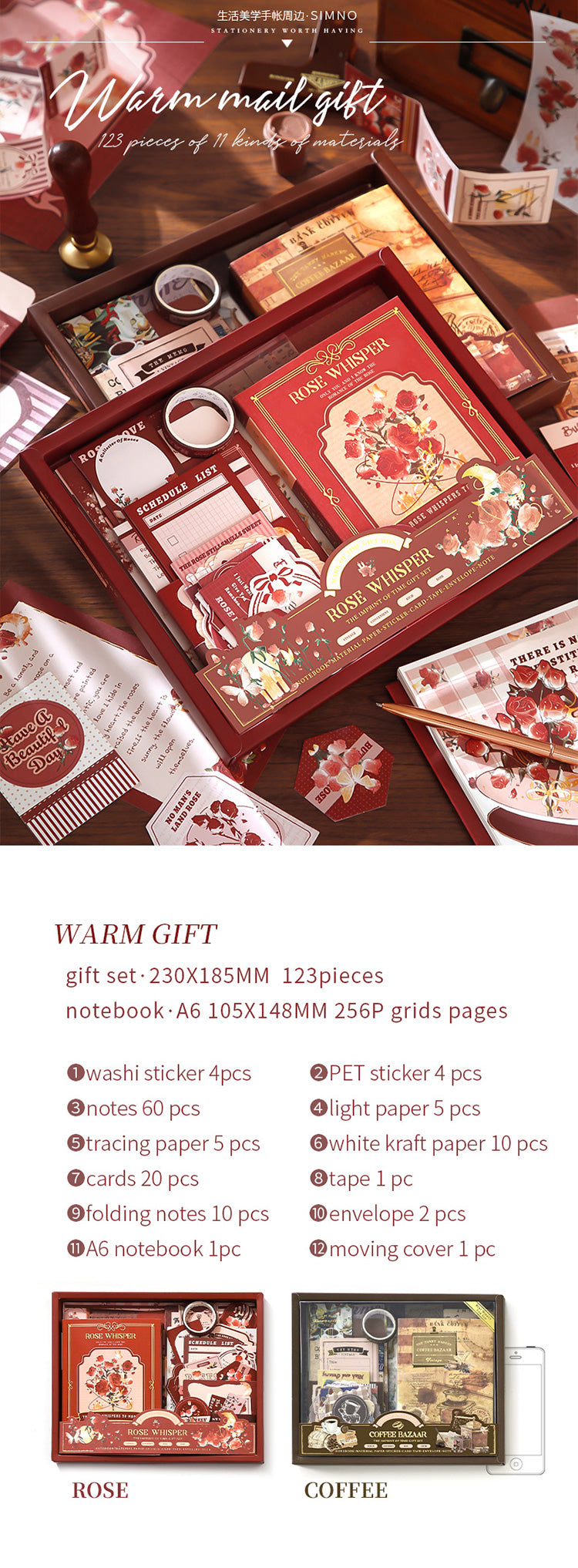 Journaling set Rose