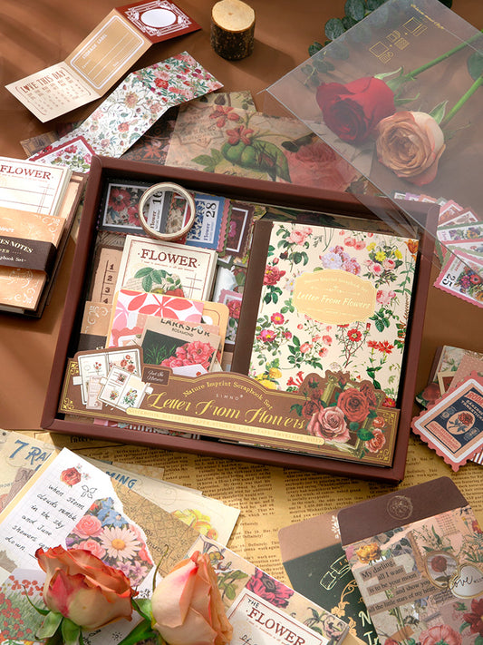 Journaling kit Red Flowers