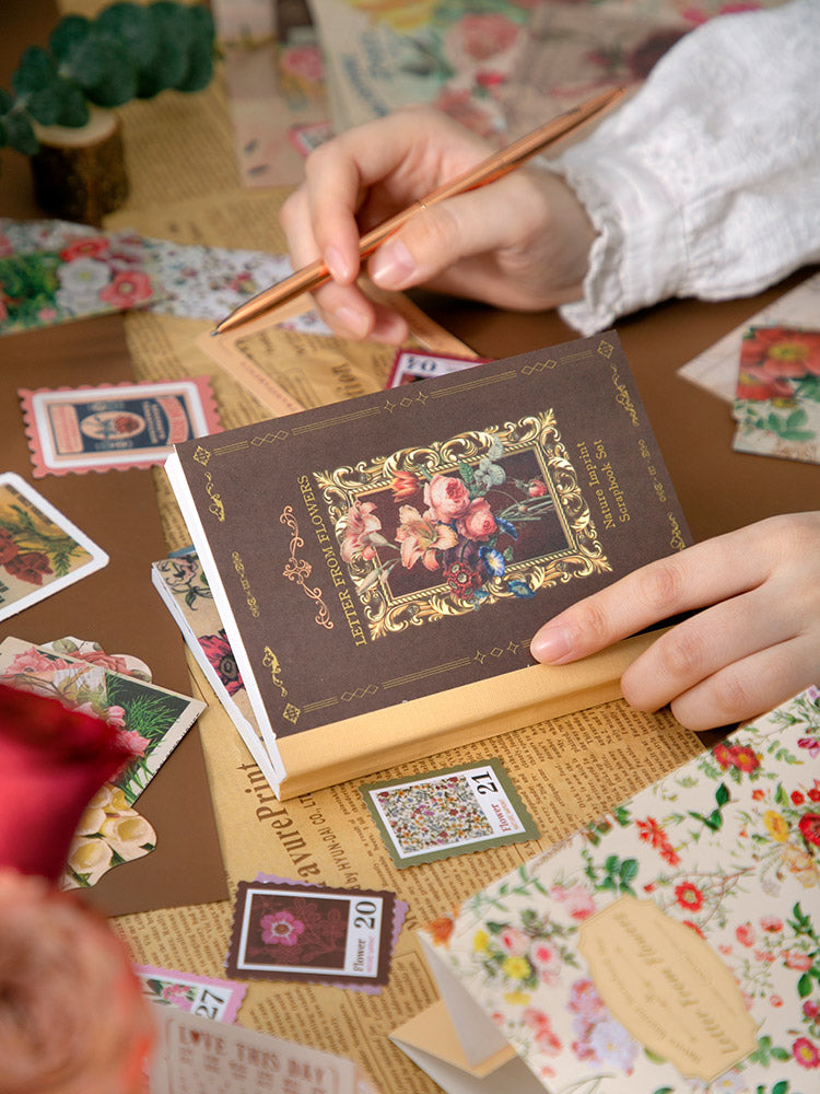 Journaling kit Red Flowers