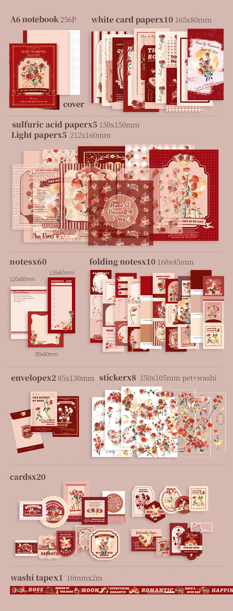 Journaling set Rose