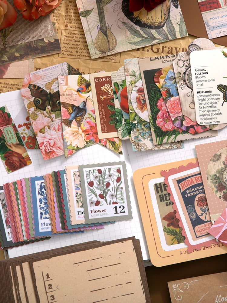 Journaling kit Red Flowers
