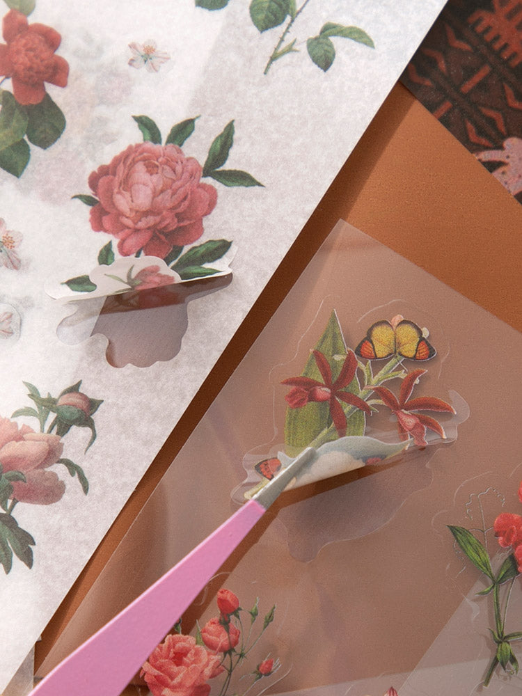 Journaling kit Red Flowers