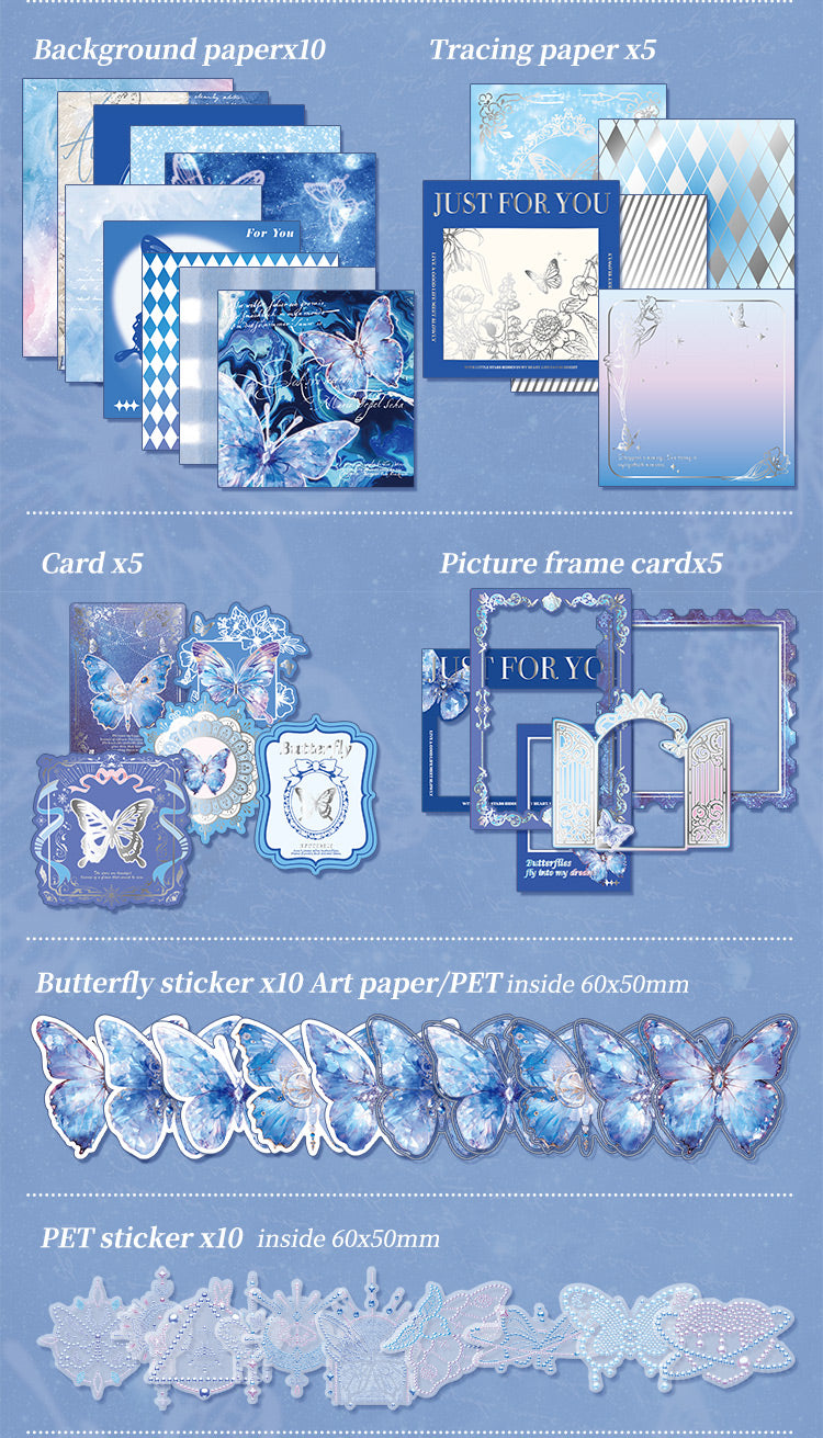 Journaling kit Blue Butterfly