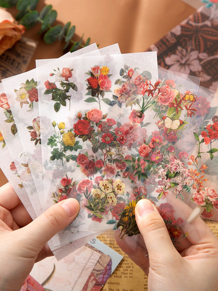 Journaling kit Red Flowers