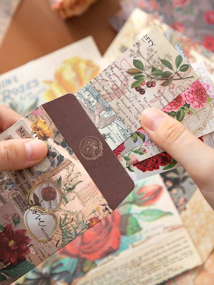 Journaling kit Red Flowers