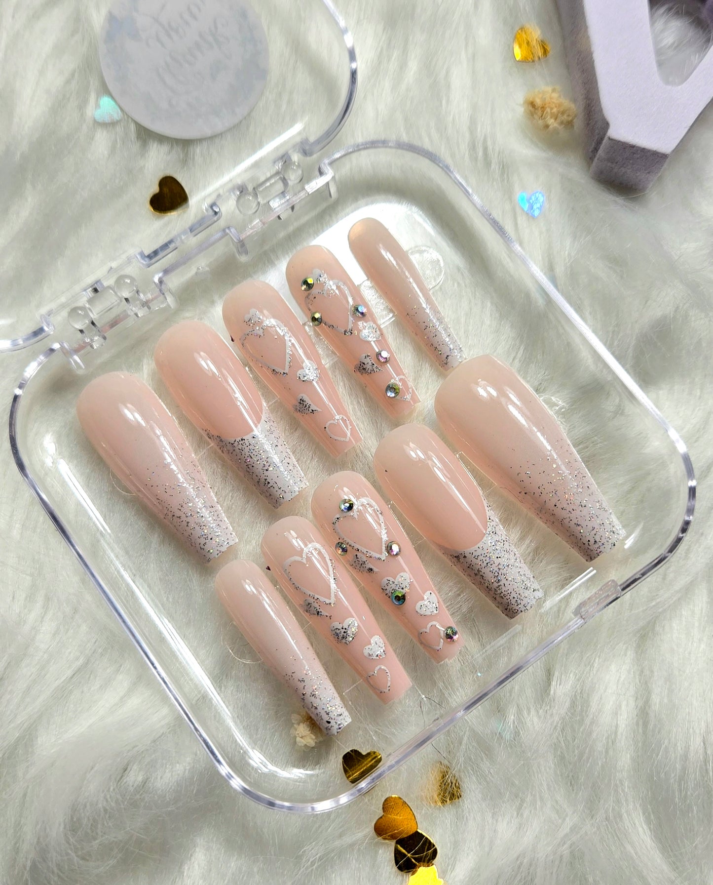 ﻿Silver Amourette 💎✨Press on nails