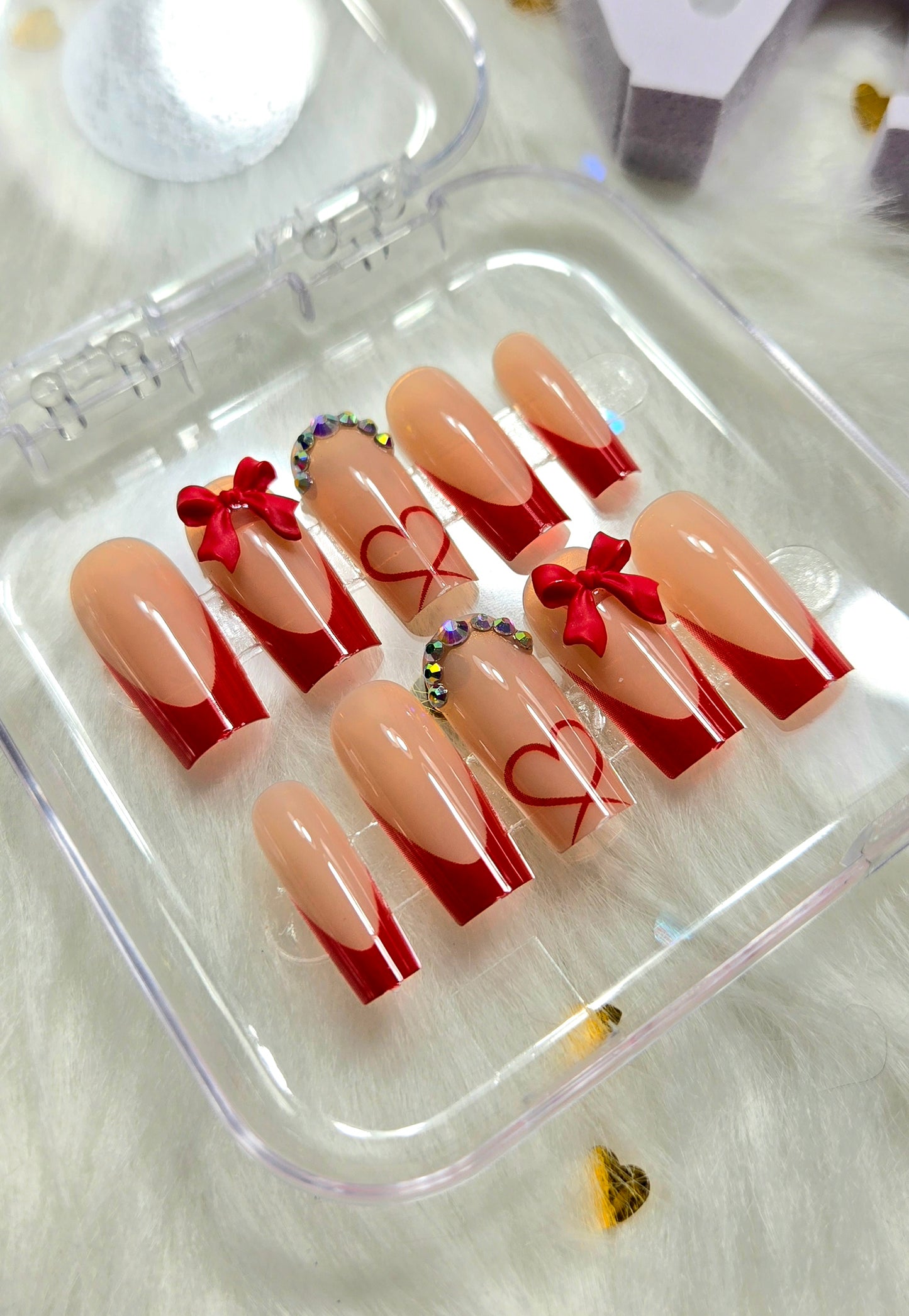 Lady Rouge Heart❤️ Press on nails