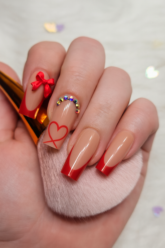 Lady Rouge Heart❤️ Press on nails
