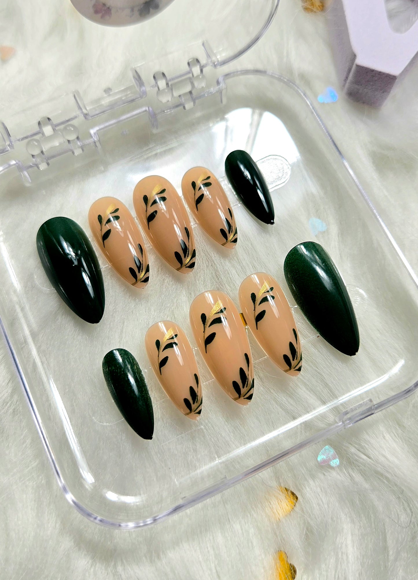 Emerald Whisper🌿💫 Press on nails